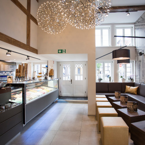 LaLuna Eisdiele Rheda Wiedenbrueck Ladenkonzept helle freude Paderborn